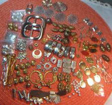 LOT OF FINDINGS, BEADS, PENDANTS, MISC. FOR JEWELRY MAKING CRAFTING ASSORTED