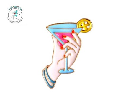 Anstecker Cocktail Cosmopolitan Party Genuß Talisman Glücksbringer Geschenkidee