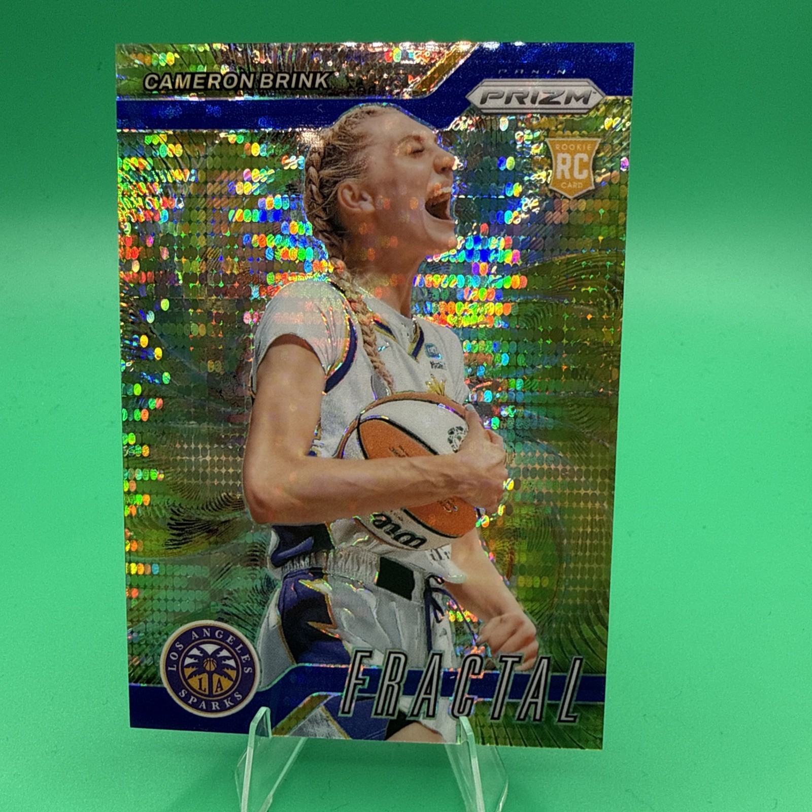 2024 Panini Prizm WNBA - Fractal Cameron Brink #5 Blue Pulsar Prizm /199 (RC)