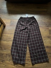 Ladies Check Baggy Trousers