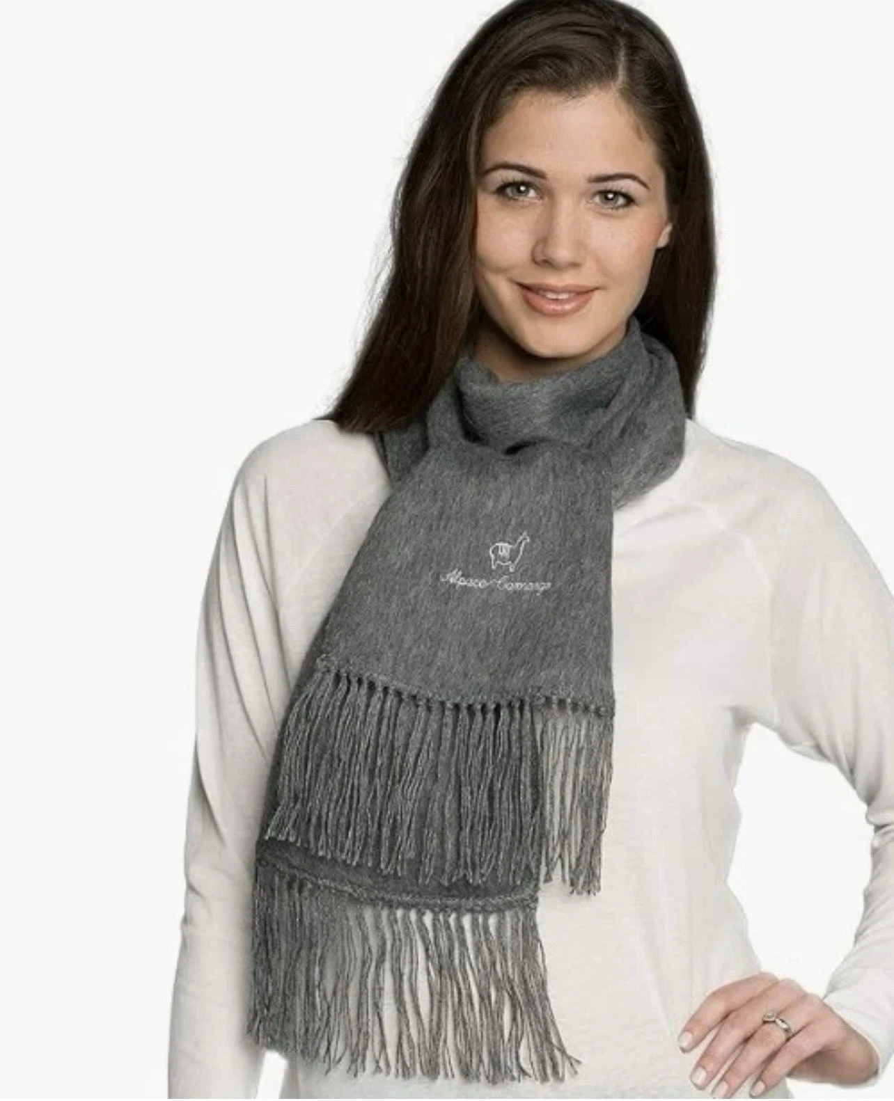 Alpaca Camargo Peruvian Alpaca Wool Scarf 68"x9" Soft Artisan Quiet Luxury