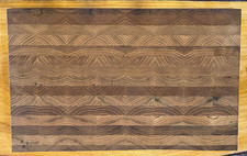 WALNUT HARDWOOD End Grain Cutting Board 1.25 x 11.75 X 19.00 HAND Made 2578
