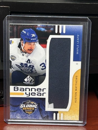 Upper Deck SP Game Used Banner Year BYGS-AM Auston Matthews Maple Leafs 2024-25