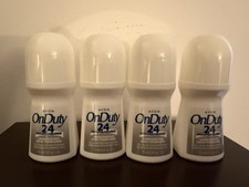 Avon On Duty 24 Hr UNSCENTED Roll-On Antiperspirant Deodorant 4 New Exp 09/2027