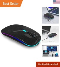 Wireless Bluetooth Mouse Rechargeable Laptop Mice with LED Lights Silent Slim...