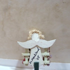 KAREN MARKLAND DOLLHOUSE MINIATURE GARDEN ANGEL SIGNED/DATED 2005 — photo 3