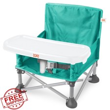 Bright Starts Pop N Sit Portable Booster Teal Floor Seat Tray