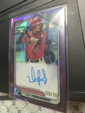 Jose Fernandez Bowman 1st Auto 228/250  Arizona Diamondbacks Free Agent 2021