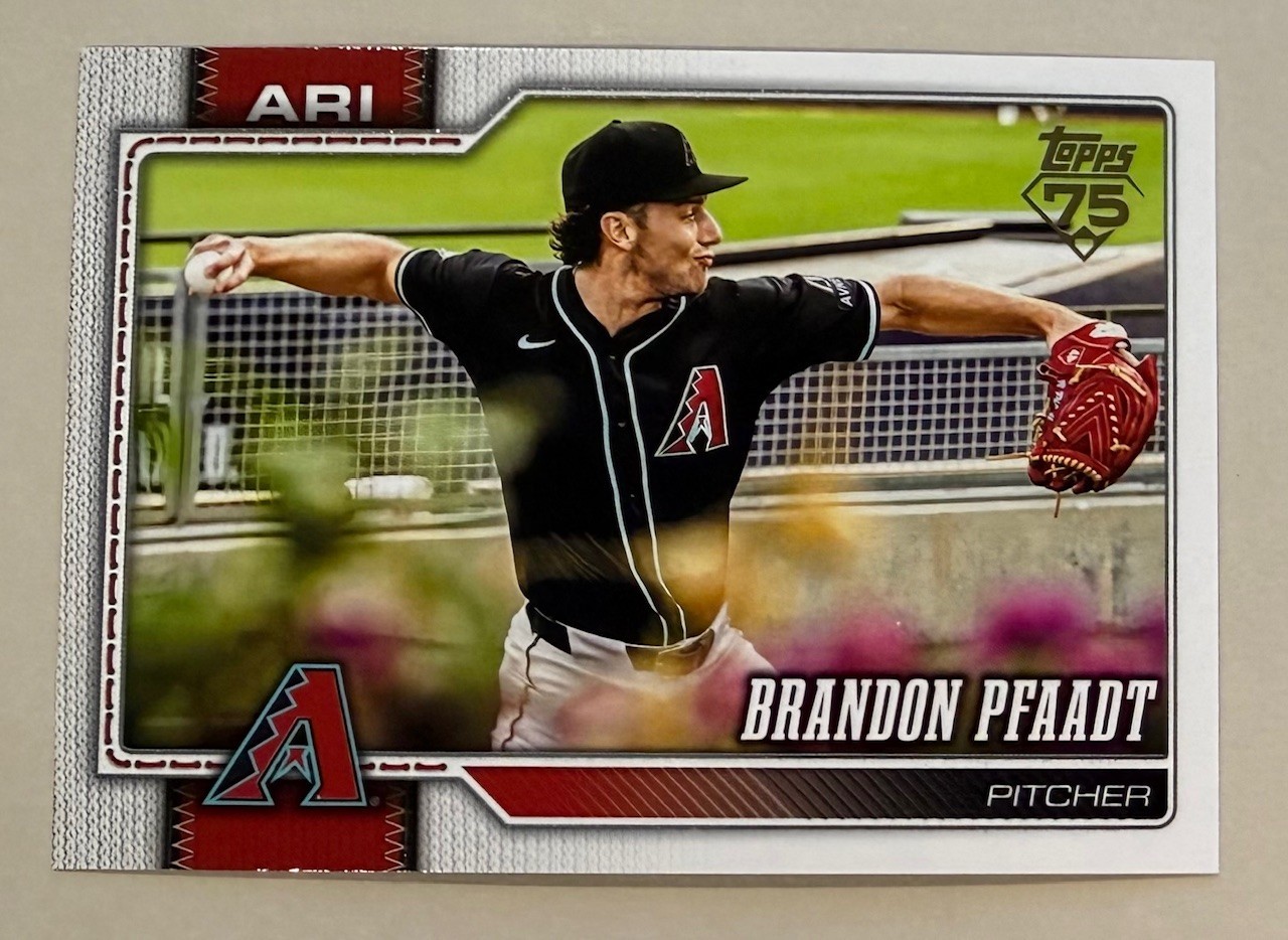 2026 Topps Series 1 - Brandon Pfaadt #45 Golden Mirror Image Variation