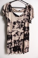 Evans Womens Tie Dye Mini Dress Beige - SIze 18 (J70)
