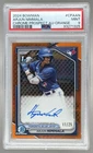 Arjun Nimmala 2024 Bowman Chrome Orange Refractor 1st RC Auto 11/25 PSA 9