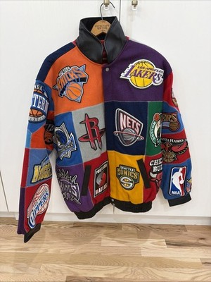 Vintage Jeff Hamilton Leather NBA Big Patch Jacket XL Prestine