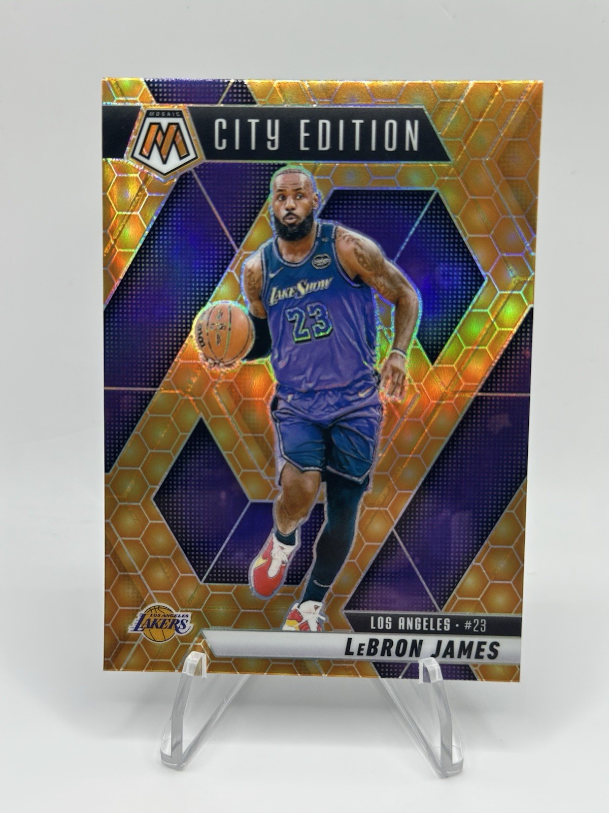 2024-25 Panini Mosaic City Edition LeBron James #286 Honeycomb Mosaic Prizm SSP