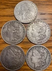 Morgan Silver dollars 1882 p, 1884 p, 1890 p 1896 p - Grade Fine to Very Fine