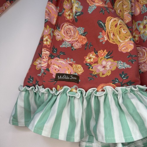 Matilda Jane Wonderment Rosie Posie Floral Twirl Long Sleeve Dress Girls Size 4 - Picture 3 of 6