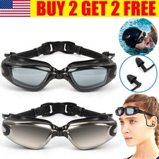 Men Women Swimming Goggles Glasses Anti-fog Anti UV Diving Goggles Adjustable US