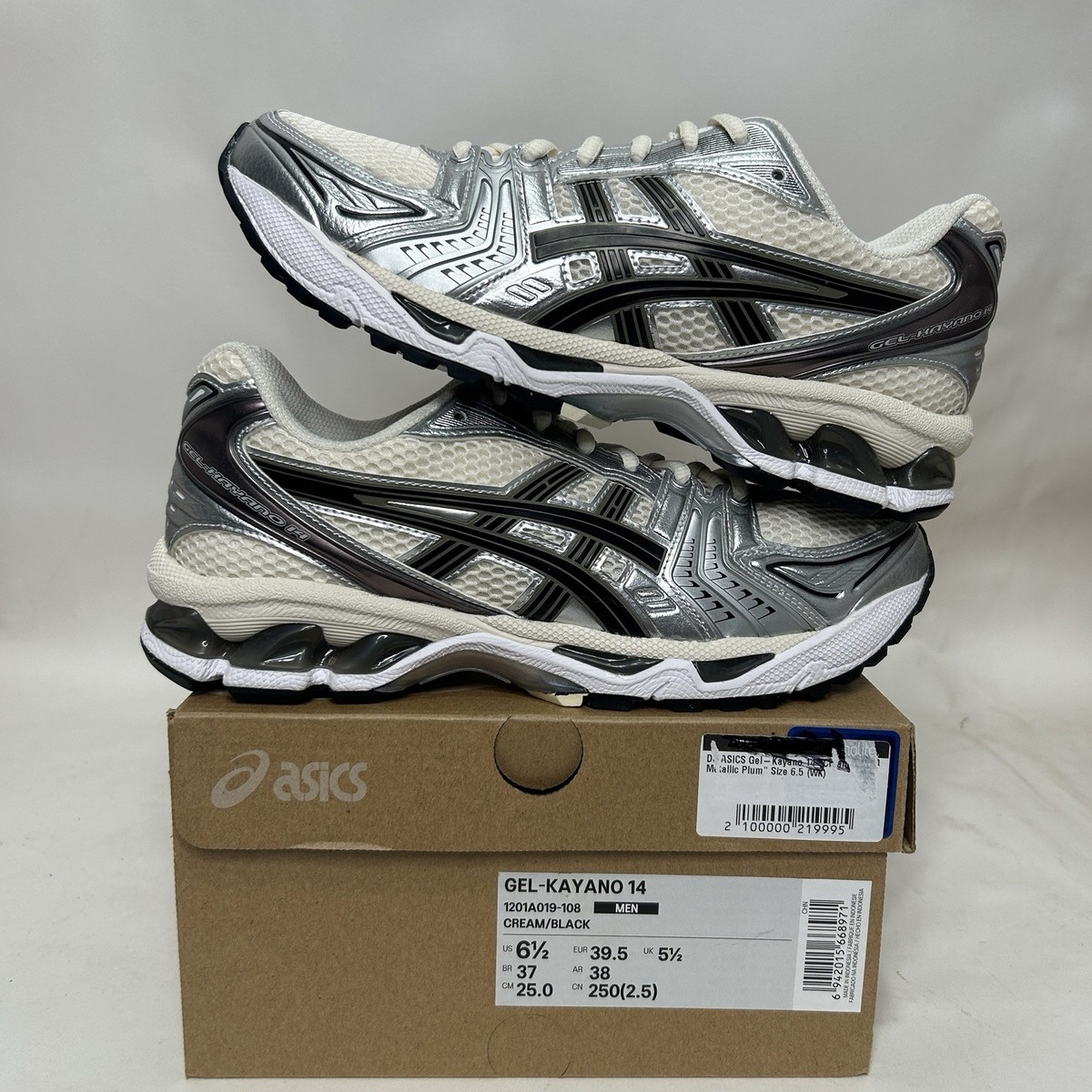 ASICS Gel-Kayano 14 “Cream Black Metallic Plum” 1201A019-108 Men's