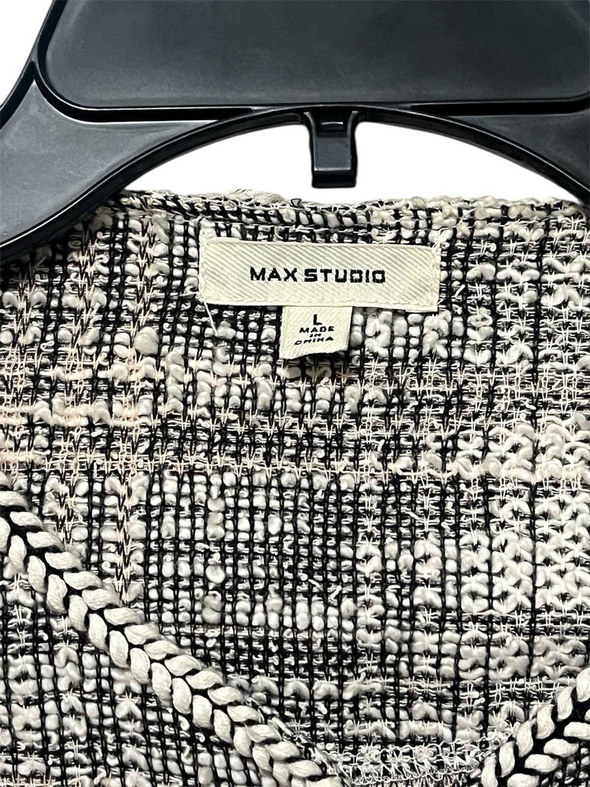 Max Studio Large Gray Tweed Pattern Blazer Woven … - image 2