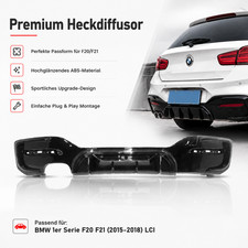 F�r BMW 1er F20 F21 15-18 LCI Gl�nz Competition Heckdiffusor Sto�stange Blende