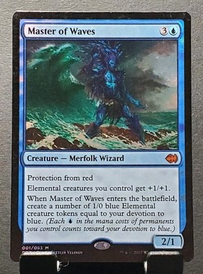 MTG 001/063 MASTER OF WAVES Dual Decks Foil Rare card LP