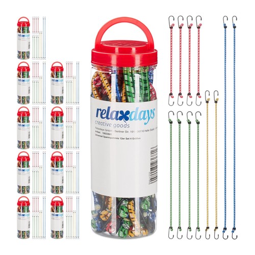 Spanngummi set Gepäckspanner mehrfarbig Nylon Expander Set Zurrgurt Set 4 Größen - Bild 1 von 9