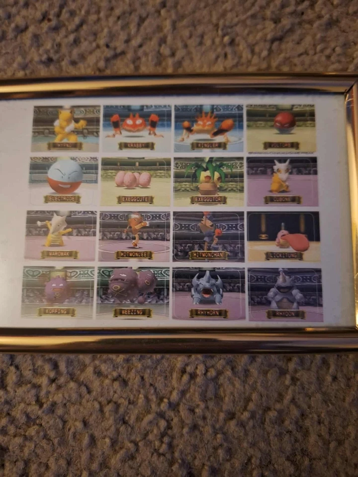 160x Pegatinas Poke'mon Snap Nintendo 64 Completas Gen 1 Enmarcadas Poke'dex Foto 3 de 4