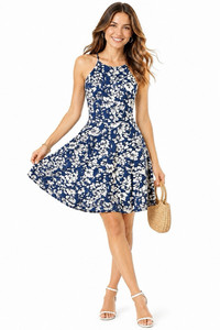 fortune ivy sabria knit dress NEW Fortune + Ivy Women's Small Stretch Sabria Grey Floral Knit Swing Dress