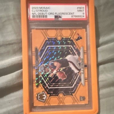 Panini 2023 Mosaic Football C.J. Stroud NFL Debut Orange Fluorescent  PSA 9 /25