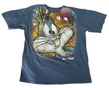 Looney Tunes Shirt Youth XL Bugs Bunny Six Flags Paint Splatter Colorful