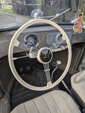 Banjo Steering Wheel Ivory For Vw Volkswagen Beetle Ghia Porsche 356 Aac407