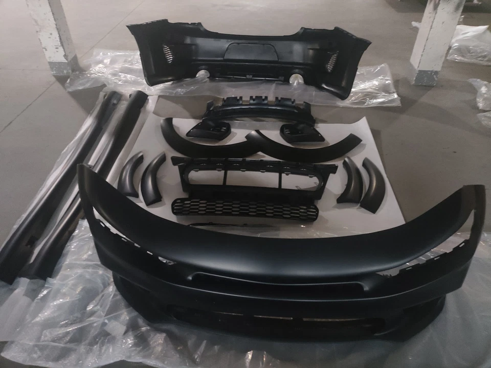 Front and Rear Bumper Hellcat Style Fit For 2015-2023 Dodge Charger Widebody Kit Foto 2 de 4