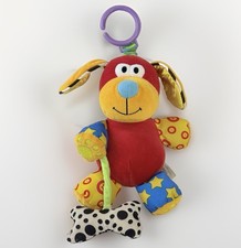 Vintage Rare HTF Lamaze Pup Squeak Puppy Plush Rattle Toy Baby Einstein