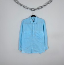 Vintage 1990s Valentino Jeans Men  s Light Blue Long Sleeve Shirt Made In Italy M