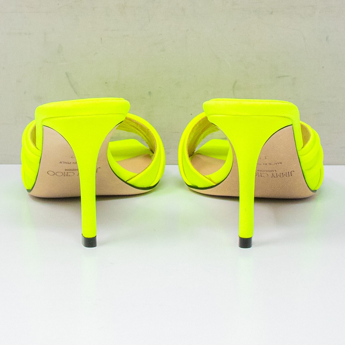 Jimmy Choo Basil 75 Neon Apple Green Heels, Size 7 US (37 EU) | eBay