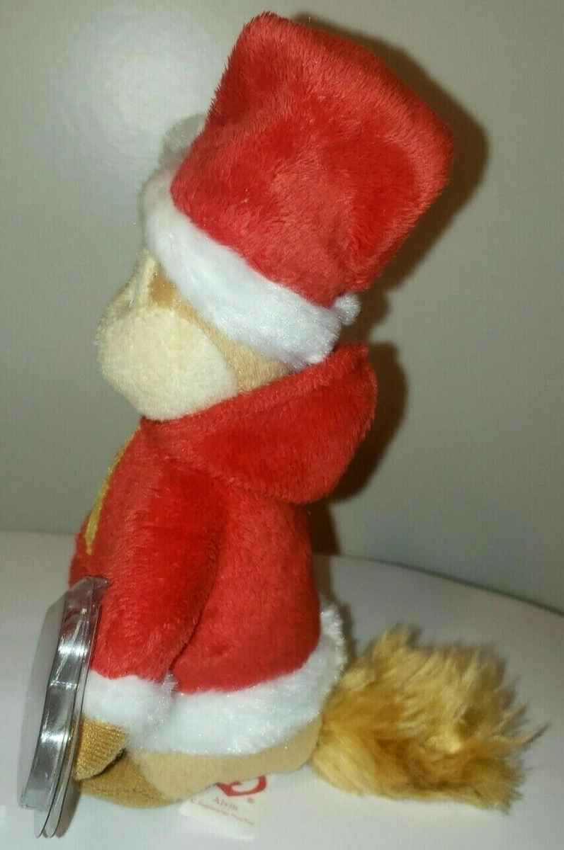 アルビン チップマンクス サンタ ぬいぐるみ Ty Alvin Chipmunk Santa The Squeakquel Movie 7