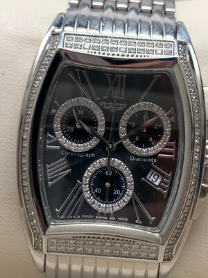 SWISSTEK NIB AUTHENTIC LIMITED EDITION BLACK CROCODILE SWISS LUXURIOUS WATCH il_fullxfull.5866020724_j2fu.jpg main image 2