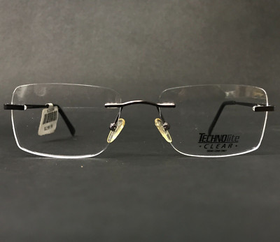 Technolite Clear Eyeglasses Frames TFD6001 GM Gunmetal Gray Square 54-18-140
