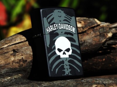 Zippo Lighter - Harley Davidson Motorcycles - Willie G Skull - X