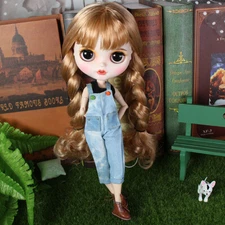 Blythe doll Rabbit tooth Dudu mouth Long Gold hair from Factory Joint Body 12"