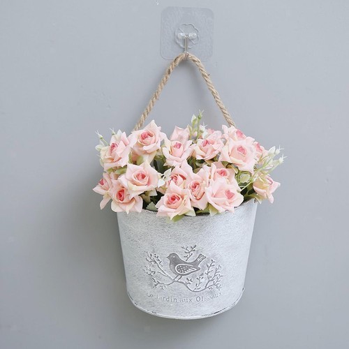 Iron Wall Hanging Planter Flower Pot Home Decor Wall Mounted Plant - Bild 1 von 12