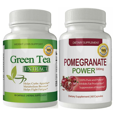 Green Tea Extract Metabolism Booster Pills Pomegranate Immune Health Supplements