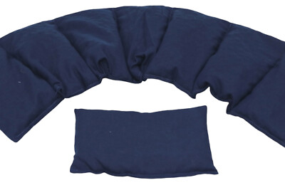  6 Designs   BLAU   7 Kammern   67 x 17 cm  Kirschkernkissen   Körnerkissen