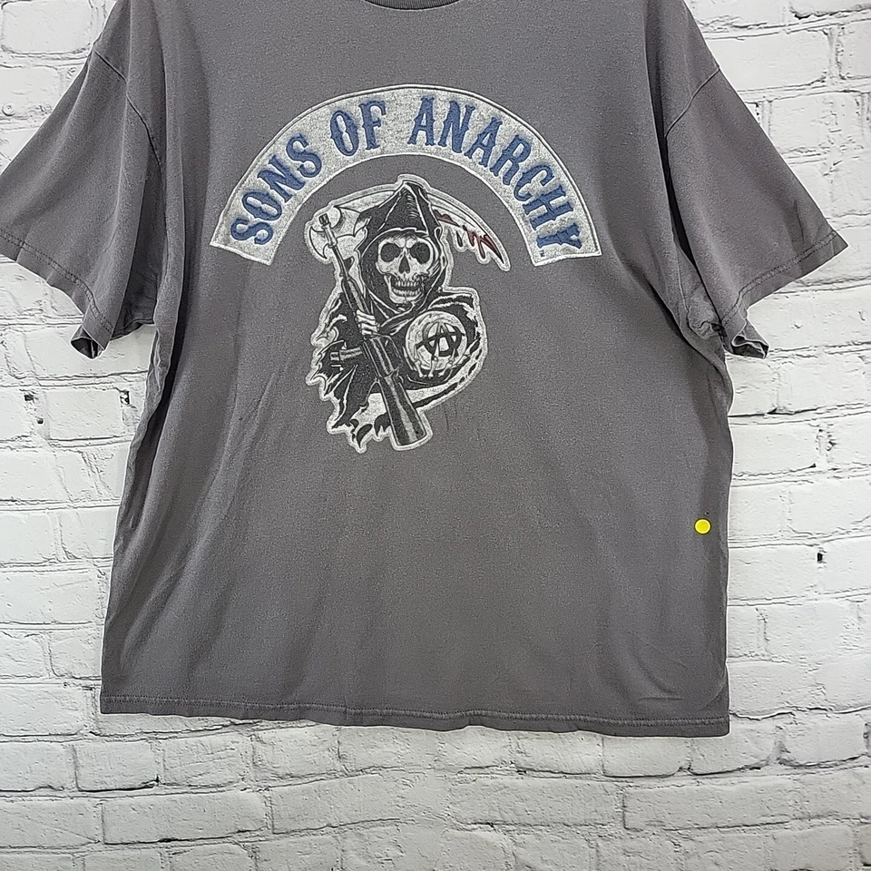 Camiseta gris Sons of Anarchy para hombre XL Road Gear defectuosa Foto 3 de 4