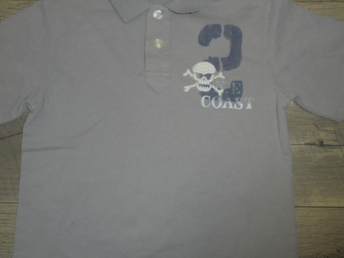 Gap Kids blue shorts with matching gray skull n cross bones polo shirt boys 6 - Picture 5 of 6