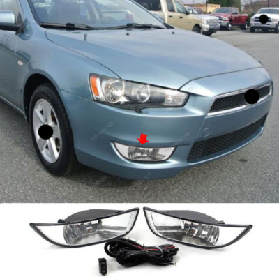 Halogen Front Fog Lamp with/ Bulb Wiring/ Switch For Mitsubishi Lancer 2008-2015