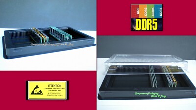 Memory Desktop Packaging Box for DDR DIMM Modules  - Qty 2 fits 100 DIMM DRAM