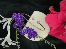 NEW Woman Women 100 Pure Titanium Bracelet Rose Gold Arrow Rhinestones Jewelry