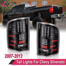 Tail Lights For 2007-2013 Chevy Silverado 1500 2500 Led Driving Black Clear