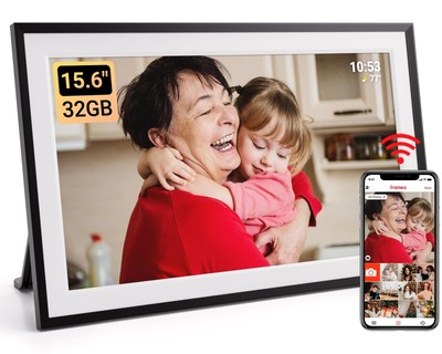 15.6 Inch Large Digital Picture Frame with 32GB Storage, 1920x1080 IPS Full H...