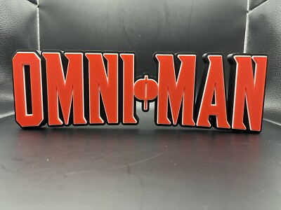 Omni-Man Logo Sign Display | 3D Wall Desk Shelf Art